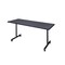 Kobe Rectangle Training Table, 66" W, 29" H, Laminate Top, Gray MKTRCC6624GY - alternate 1